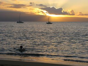 Snorkeler at Sunset (IMG_1166)